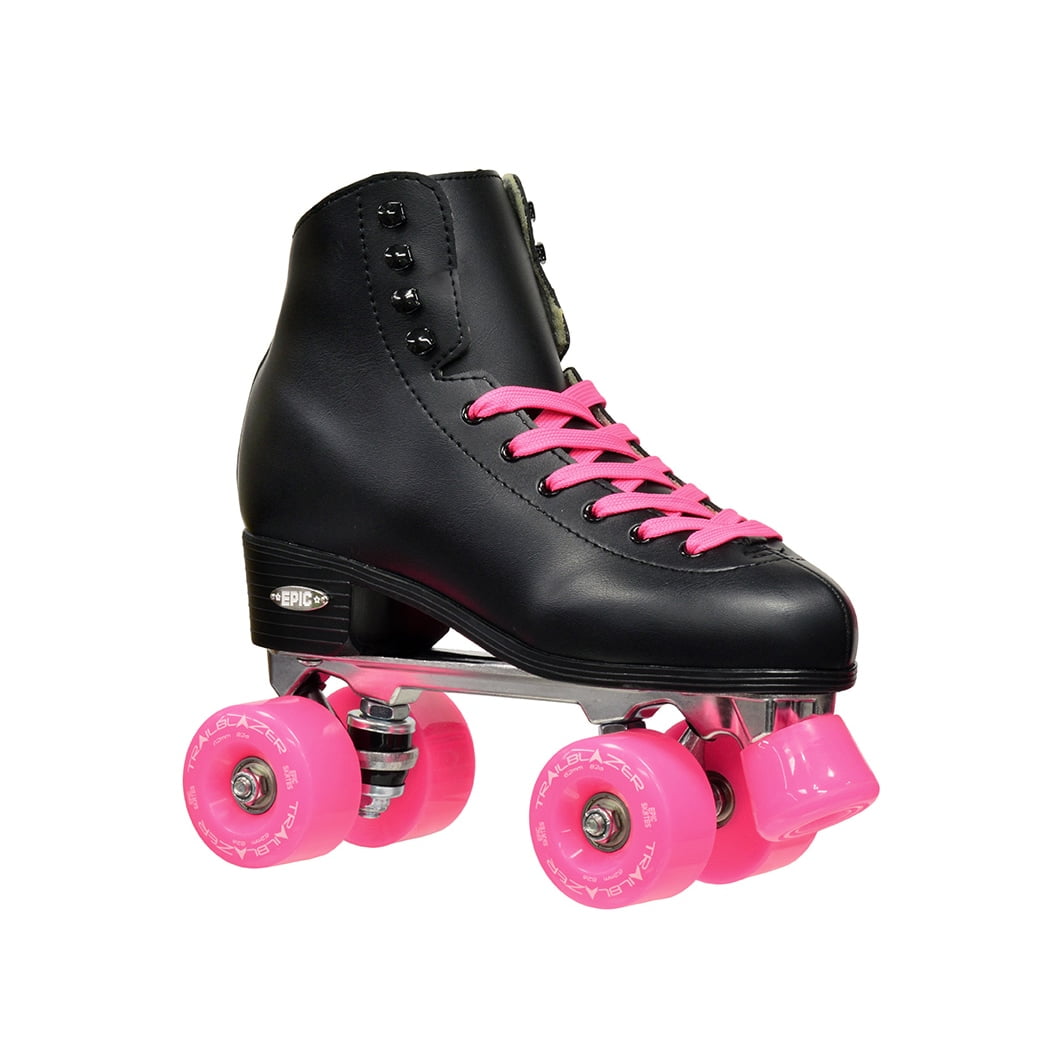 Epic Classic Black and Pink Quad Roller Skates - Walmart.com - Walmart.com