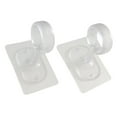 thumbnail image 4 of CoudarTitie 2 Pieces Ceiling Curtain Rod Brackets Closet Poles Hangers for Bedroom Hotel Clear, 4 of 9