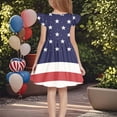 thumbnail image 3 of Posijego Girls 4th of July Dresses Star Printed Ruffle Sleeve Dresses Independence Day Dresses for Little Girls, 3 of 6