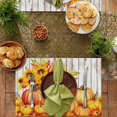 thumbnail image 6 of Fall Placemats Set of 6,12x18 Inch Thanksgiving Pumpkin Sunflower Autumn Farmhouse Rustic Seasonal Linen Place Mat Heat-Resistant Washable Fabric Table Mat for Party Kitchen Dining Home Decor, 6 of 6