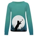 thumbnail image 4 of Amzcrzy Sweat-Shirt pour Femmes Col Rond Imprimé Manches Longues Hauts Blouse Régulière Imprimée Chemises Manches Longues pour Femmes Chandail Chandail en Molleton Col Rond Chandail en Molleton pour Femmes S, 4 of 5