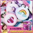 thumbnail image 3 of 5 Stamped Cross Stitch Beginner Projects for Kids Needlepoint Starter kit Sewing Set for Backpack Charms, 3 of 3