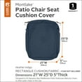 thumbnail image 5 of Classic Accessories Montlake FadeSafe Water-Resistant Patio Lounge Chair/Loveseat Cushion Cover, 21 x 25 x 5 inch, Heather Indigo, 5 of 13