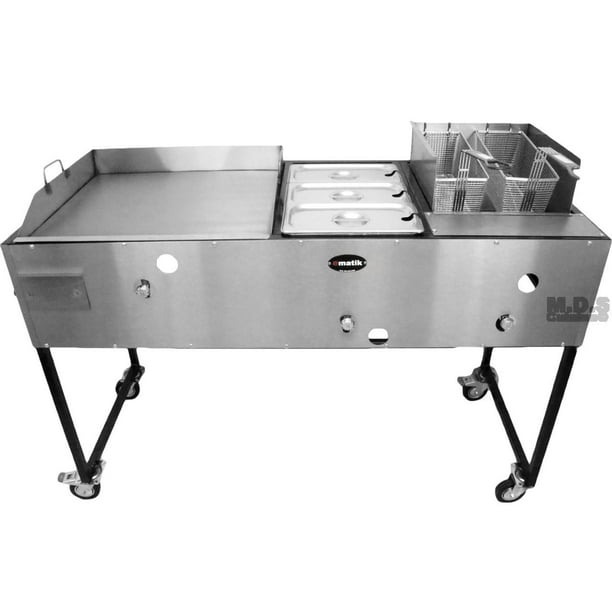 Ematik Catering Cart 24” Griddle 100 Pure Heavy Duty Gauge Steel