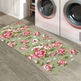 thumbnail image 5 of Kitchen Rugs and Mats,Pink Flowers Peony Sage Green 2 Piece Anti Fatigue Area Runner Rug Set Comfort Standing Floor Mat,Farmhouse Vintage Watercolor Floral Non Slip Absorbent Doormats for Laundry, 5 of 5