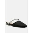 thumbnail image 2 of Turnon Velvet Diamante Detail Flat Mules, 2 of 10