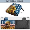 thumbnail image 5 of COEQINE Golf Cart Seat Cover with Carry Handle for Storage, Fits for EZGO Yamaha Club Car (51.2x30.3 Inches), with Quilted Padding & 4 Storage Pockets, Easy Wash, Highland Cow Sunflower US Flag, 5 of 8