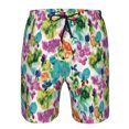 thumbnail image 4 of Naloa Watercolor Flowers Men's Beach Shorts, Surfing shorts, Swim trunks, Quick Dry Swim Trunks for Surfing Beach Fun - X-Large, 4 of 9