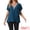 Dark Blue, variant on DARING DIVA Women's Ruffle Short Sleeve Elegant V Neck Blouse S Dark Blue