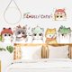 thumbnail image 1 of Pegatinas de pared de gatitos y gatos de Buerhomie, arte de pared de guardería de anime, murales de pared para bebés, decoración de dormitorio para niños, arte de pared de póster para decoración, 1 of 5