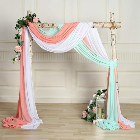 Image of XINHUADSH Wedding Decoration Arch Drapery Wear Resistant Wedding Arch Drapes Fabric for Backdrop