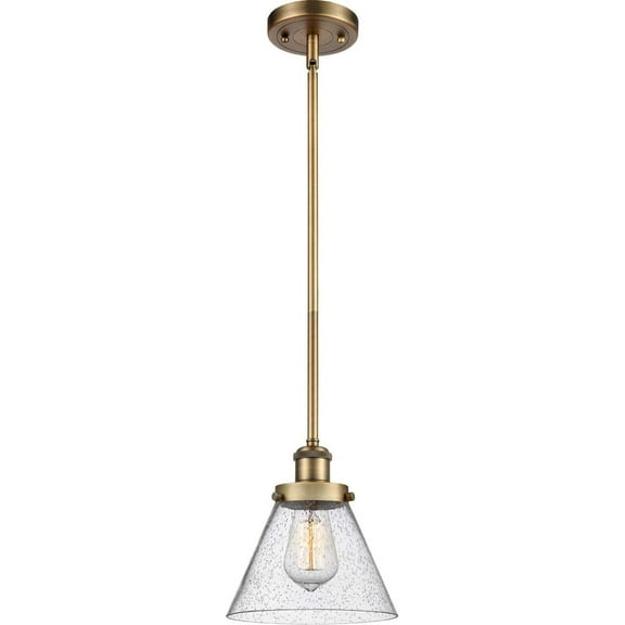 Innovations 916-1S-BB-G44-LED Large Cone 1 Light Pendant part of the Ballston Collection, Brushed Brass