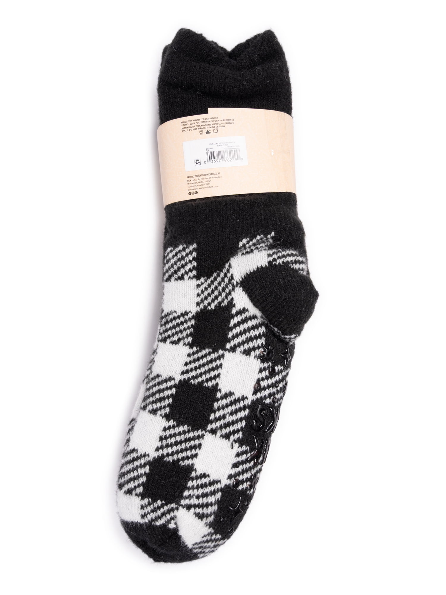 MUK LUKS Women's Tall Slouch Cabin Socks, 2-Pack, OSFM