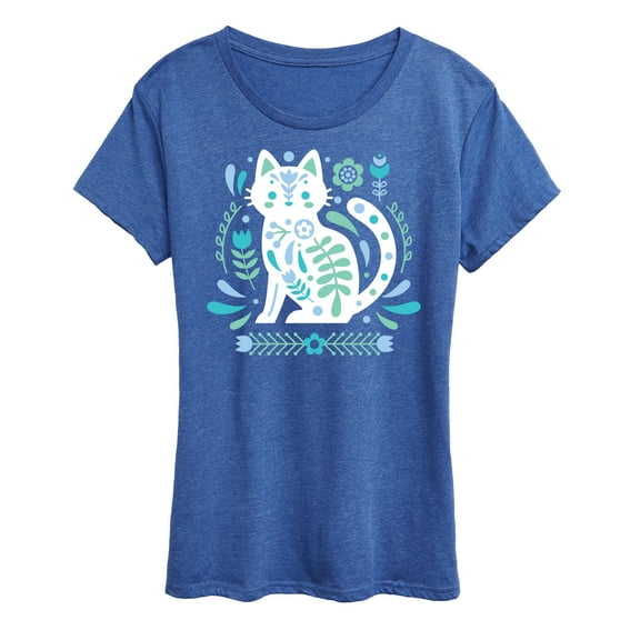 Instant Message - Scandinavian Cat - Women's Short Sleeve Graphic T-Shirt