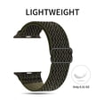 thumbnail image 3 of Bracelet Extensible Compatible avec les Bracelets Apple Watch, Bracelet de Sport Tressé Extensible Réglable en Nylon pour Femmes et Hommes Compatible avec i Watch Series 6/5/4/3/2/1 Se (1#, 40/42mm), 3 of 6