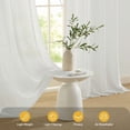 thumbnail image 6 of NICETOWN 2 Panels Non-See-Through outdoor Curtain for Patio Waterproof, W52 x L84 Privacy Soft Thick Durable Fabric Grommet Drapes, White, 6 of 8