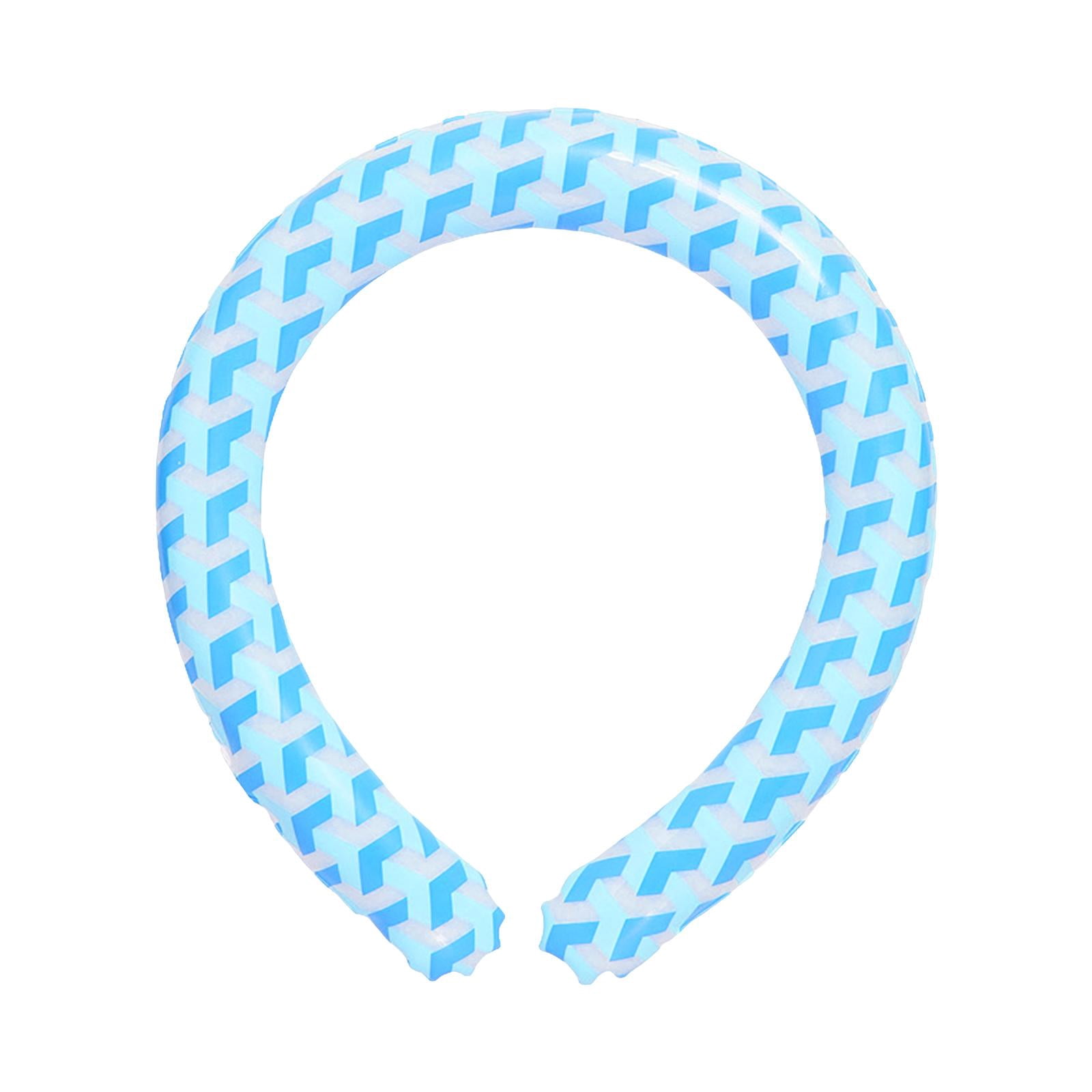 Neck Cooling Tube, Neck Cooling Wraps Gel Wearable Neck Cold Choker Ice Cushions Chill Neck  for Running, Beach Camping, Fitness Blue