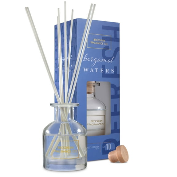 Brooklyn Fragrance Co. Aroma Diffuser - Long Lasting Premium Fragrance - Bergamot Water Air Freshener -Scent Diffuser for a large room - 100ML