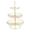 thumbnail image 2 of QUMONIN 3-Tier Fruit Basket Stand for Countertop - Golden, 2 of 8