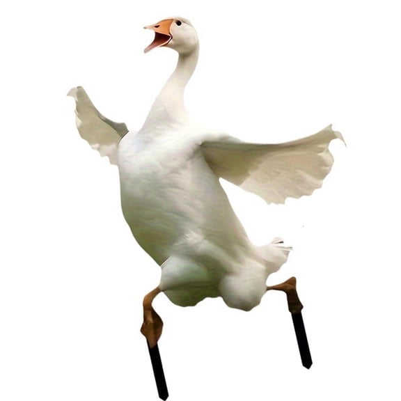 Giaone Elegant Geese Shape Decorative Stakes for Outdoor Garden and Patios Ornament