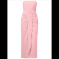 thumbnail image 2 of Vestido Rosa de Cintura Alta con Hombros Descubiertos S, 2 of 10