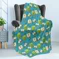 thumbnail image 4 of Fruits Soft Flannel Fleece Blanket, Fresh Granny Smith Apples Raw Fruit Ornamental Harvest Winter Season Produces, Cozy Plush for Indoor and Outdoor Use, 70" x 90", Apple Green Teal, by Ambesonne, 4 of 5