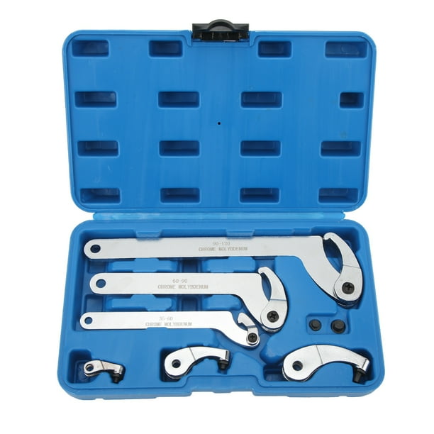 8 piezas de llave de gancho ajustable de 35-Juego de llaves de cabeza redonda con gancho en C de 120 mm para motocicleta todoterreno