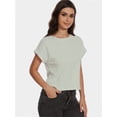 thumbnail image 6 of Women's Crew Neck Short Sleeve T Shirt Summer Casual Loose Workout Top, 6 of 6