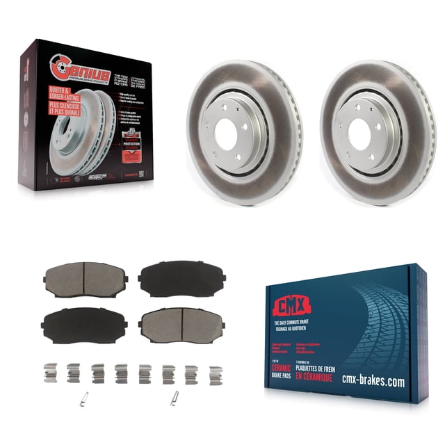 Transit Auto Front Coated Disc Brake Rotors and Ceramic Pads Kit for Car Mazda CX-5 CX-9 KGC-100058