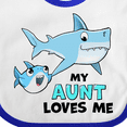 thumbnail image 4 of Inktastic My Aunt Loves Me with Cute Sharks Boys or Girls Baby Bib, 4 of 4