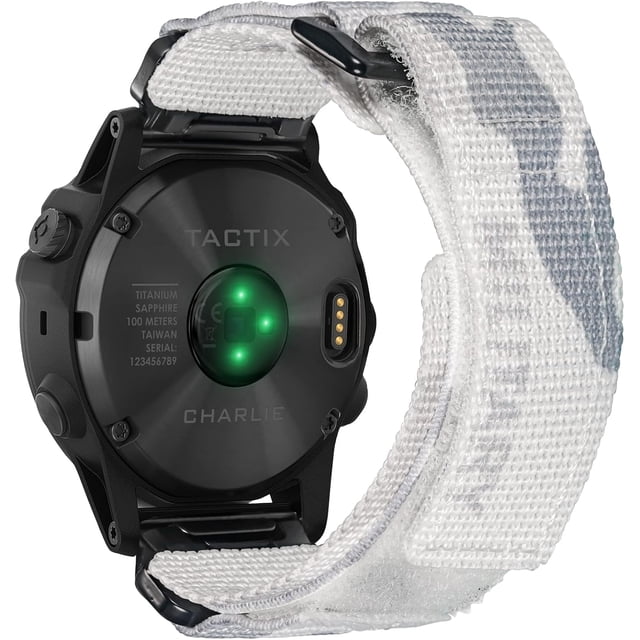 Coatible con Garmin, correa de reloj, correa deportiva de nailon súper ristente con diseño de bucle tela, para fēnix/Forerunner/Approach/MARQ/Quatix/D2 Seri ristente de reputo para hombr