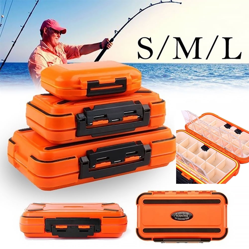 Waterproof 2 Sided Fishing Lure Boxes, Fishing Pole Storage Container