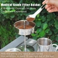 thumbnail image 5 of Suodoka Stainless Steel Camping Coffee Percolator 9‑Cup, Medical‑Grade Filter, Heat‑Toughened Glass Cover, Rugged Outdoor Coffee Pot, 5 of 8