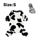 thumbnail image 2 of Adorables vacas lecheras ropa para perros de razas pequeñas, cómodos pijamas de terciopelo para invierno, mono, 2 of 5