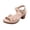 Khaki, variant on Low Chunky Heels for Women dressy Wedge Platform Sandals summer Casual Footwear with Adjustable Straps Navy 9