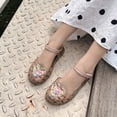 thumbnail image 6 of Ruyang Girls Glitter Jelly Sandals Cute Closed Toe Fisherman&nbsp;Sandal Summer Adjustable Straps Non-Slip Flats for Beach, 6 of 7