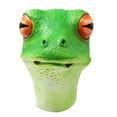 thumbnail image 4 of Disfraz de fiesta - Máscara de rana - Disfraz de Halloween Animal de látex Cabeza completa Máscara de látex para niños adultos brillar Electrónica, 4 of 5