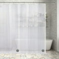 thumbnail image 4 of Clear PEVA Shower Curtain Liner - 71x71", Mold Resistant, Waterproof, Non-Toxic, with Hooks, 4 of 5