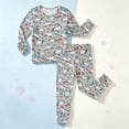 thumbnail image 2 of mgoYE Bamboo Viscose Toddler Kids Pajamas Set, Long Sleeve Boys Girls 2-Piece Snug Fit PJs, Cozy All-Season Jammies, Breathable, Stretchy, 2 of 9