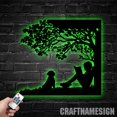 thumbnail image 3 of Craftnamesign Girl Book Reading And Dog Metal Wall Art LED Light, Book Lover Sign, Book Home Decor, 3 of 5