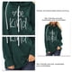 thumbnail image 5 of Sudaderas con capucha para mujer, estampado de letras, manga larga, transpirable, cómodo, con cordón, informal, 5 of 5