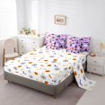 thumbnail image 5 of Feelyou Kawaii Ghost Witch Hat Full Size Bedding Sets, Cartoon Pumpkin Balloon Full Size Bed in a Bag, Purple, Halloween Reversible, 7pcs, 5 of 7