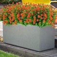 thumbnail image 2 of Artificial Fake Flowers Outdoor, Fake Plastic Greenerywedding Farmhouse Decor 8 Pcs Red Lotus, 2 of 4