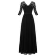 thumbnail image 6 of XIYON Womens Dresses Elegant Long Casual Dress With Lace Panels Waist Defining Formal Gown For And Evening Events Travel Vacation Outfits, 6 of 6