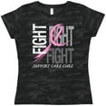 thumbnail image 3 of Inktastic Fight- Support, Care, Cure- Breast Cancer Awareness Women's T-Shirt, 3 of 5
