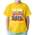 thumbnail image 1 of T-shirt d'Été à Manches Courtes Col Rond Imprimé Drapeau pour Garçons Bébés Enfants Taille 1-2T, 1 of 3