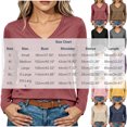 thumbnail image 3 of jjayotai Womens Long Sleeve Shirts V Neck Basic Tee Tops Dressy Casual Business Work Blouses Fall Outfits, 3 of 6