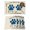 Off White Blue, variant on Cats Pawprints Placemats Set of 6, Yellow Black Buffalo Plaid Pets Paw Placemats for Dining Table, Place Mats for Kitchen Tabletop, Waterproof Wipeable Dining Table Mats Set