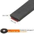 thumbnail image 2 of Uxcell Silicone Weather Stripping Door Seal 20ft x 9mm x 2mm Self-Adhesive I-Shape Door Seal Strip Soundproof Waterproof for Door Frame Insulation Large Gap, Black, 2 of 7