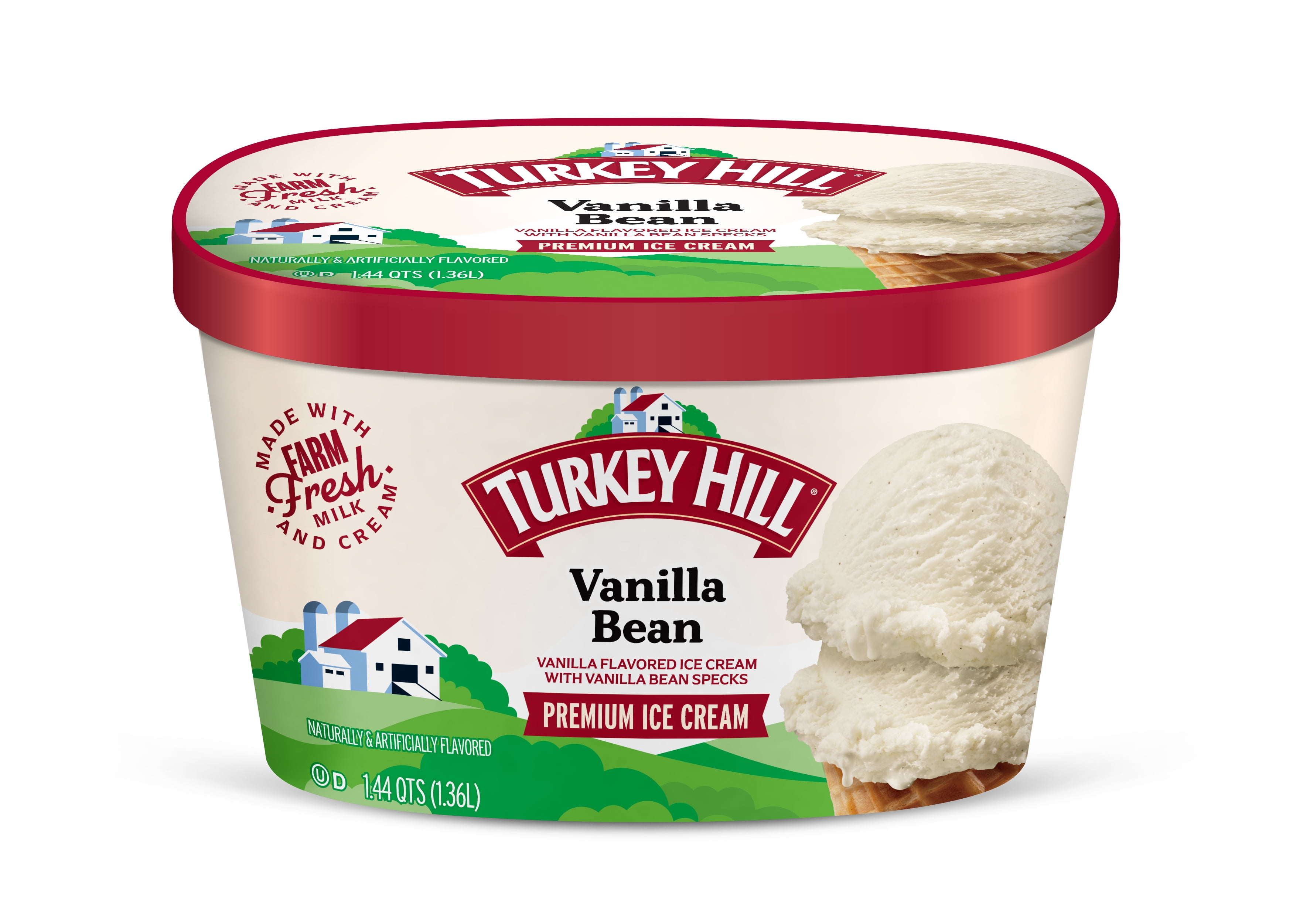 Turkey Hill Vanilla Bean Premium Ice Cream, 46 fl oz
